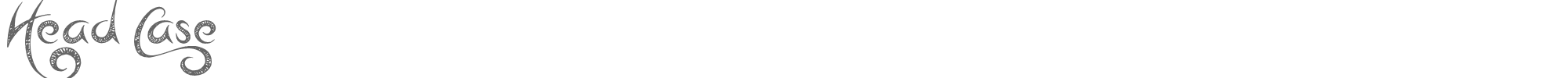 Sample characters Head Case Font